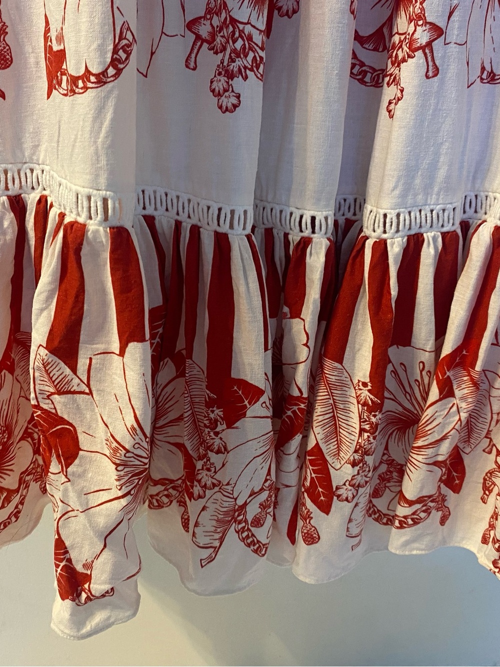 Farm Rio Off-White Floral Chains Maxi Dress Size Small - Picture 6 of 13